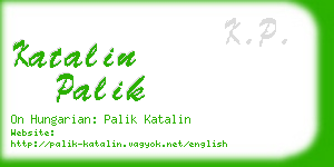 katalin palik business card